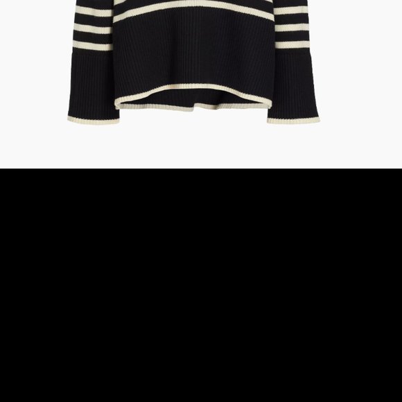 Toteme Black & White Signature Sweater (Black Stripes) - Picture 2 of 6